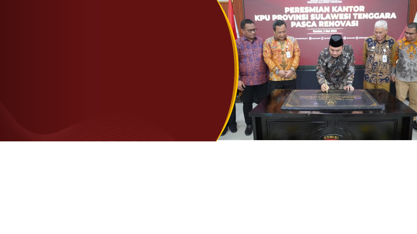Ketua KPU RI Resmikan Gedung dan Ruangan Kantor KPU Prov. Sultra